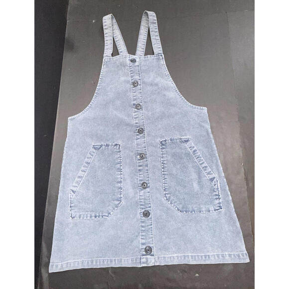 American Eagle Corduroy Bib Overall Jumper Romper Dress Medium - Picture 1 of 9